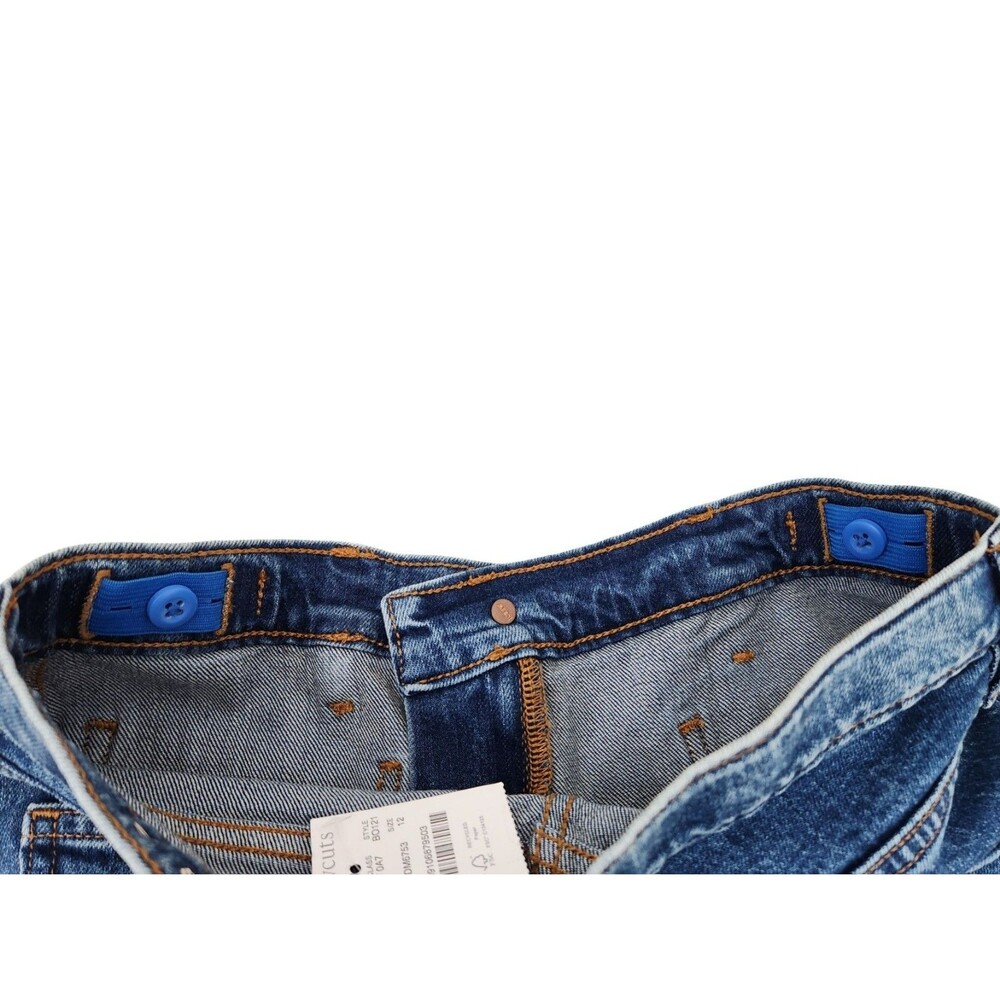 Crewcuts Girls 12 Straight Leg Jeans Adjustable Waist Medium Wash NWT - Picture 7 of 9